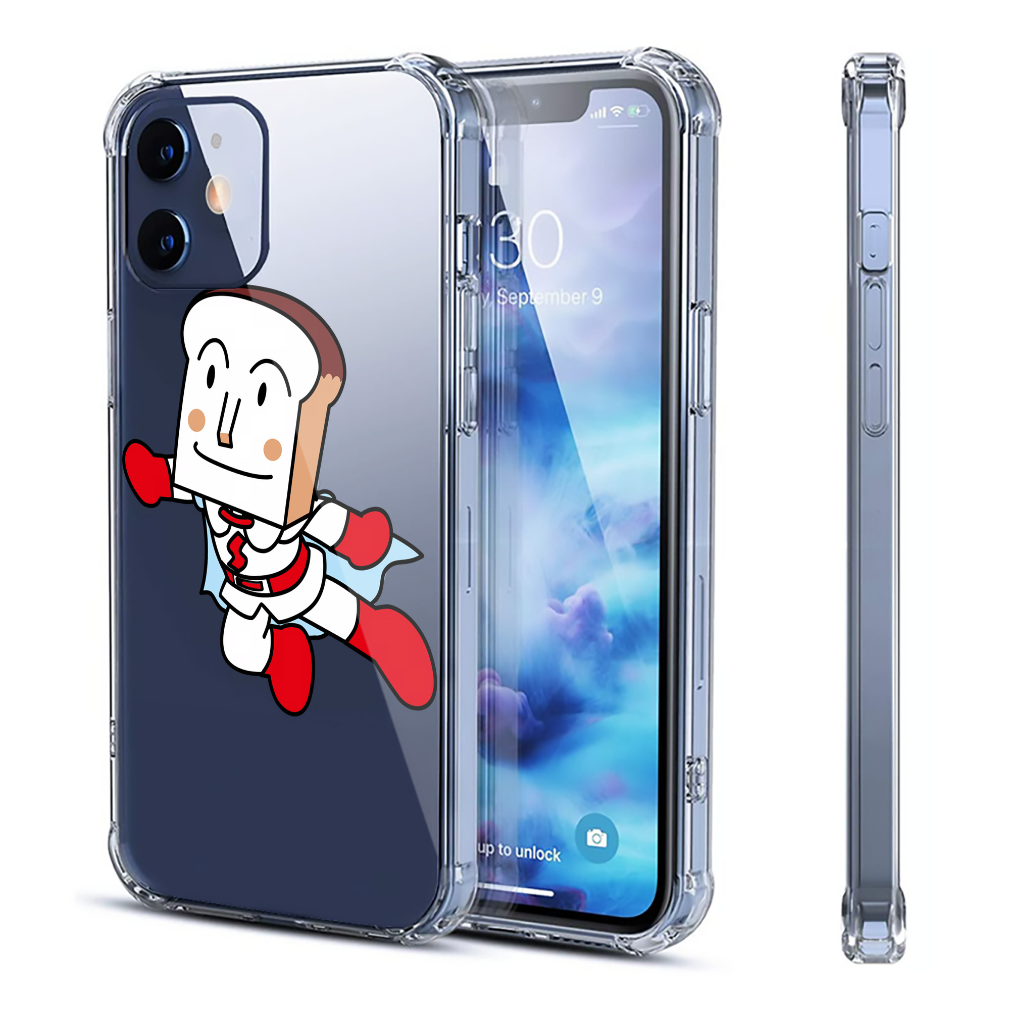 （画像用） アンパンマン Anpanman 【iPhone 12シリーズ対応】透明スマホケース（クリアソフトケース）